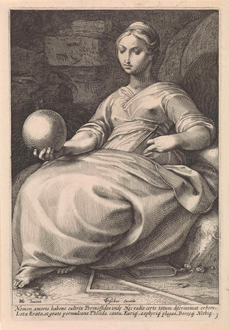 Erato, anonymous, 1601 - 1652 Canvas Print