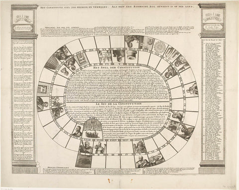 The Constitution Game, 1724, anonymous, 1724 Canvas Print