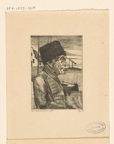 Volendam fisherman, Lodewijk Schelfhout, 1924 Canvas Print