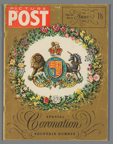 Copy of the special edition of the Picture Post at the coronation of Queen Elizabeth II, 6 June 1953, Hulton Press Ltd., 1953 Canvas Print