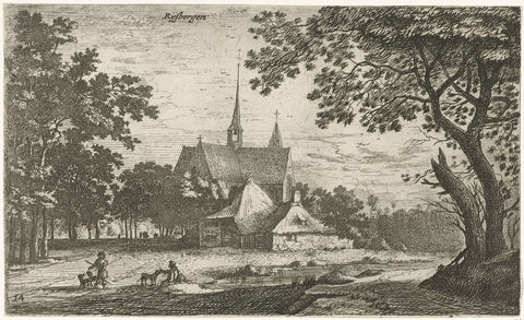 View of the Sint-Willibrorduskerk in Klein-Zundert, Roelant Roghman, 1637 - 1692 Canvas Print