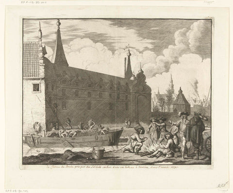 The peat ship of Breda, 1590, Jan Luyken, 1730 Canvas Print