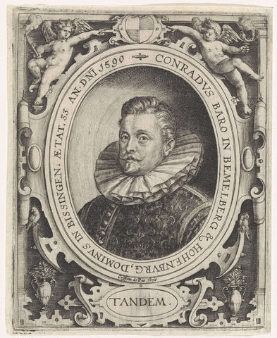 Portrait of Conrad, Baron of Bemelberg, Crispijn van de Passe (I), 1590 Canvas Print