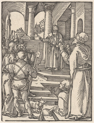 Christ for Pilate, Albrecht Dürer, 1508 - 1509 Canvas Print