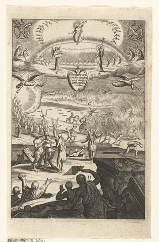 Emblem with the Last Judgement for consideration of living in virtue or sin, Boetius Adamsz. Bolswert, 1623 Canvas Print