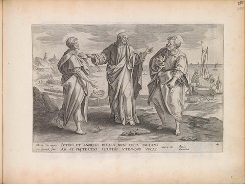 Calling of Peter and Andrew, Antonie Wierix (II), 1643 Canvas Print