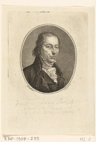 Portrait of Hermanus van Brussel, Ernst Willem Jan Bagelaar, 1798 - 1815 Canvas Print