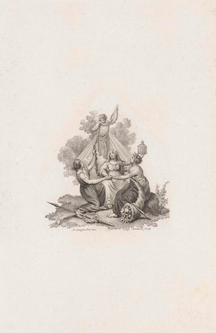 Title page for: A. Loosjes,' Zedelijke Verhaalen', 1804-1805, Reinier Vinkeles (I), 1804 - 1805 Canvas Print