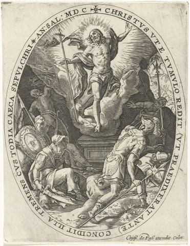 Opstanding van Christus, Crispijn van de Passe (I), 1600 Canvas Print