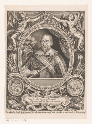 Portrait of Wilhelm, Count Verdugo, Matthäus Merian (I), 1603- 1650 Canvas Print