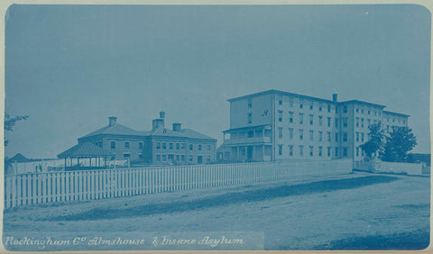 Exterior of the chaplaincy house and the psychiatric hospital of Rockingham County in Brentwood, anonymous, c. 1884 - in or before 1889 Canvas Print