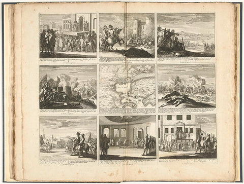 Schouwoneel van den oorlog (sheet VIII), 1707, Pieter Schenk (I), 1741 - 1769 Canvas Print