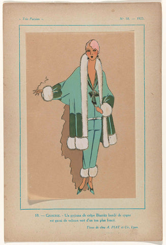 Très Parisien, 1925, No. 10, Pl. 18: - GRISERIE, G-P. Joumard, 1925 Canvas Print