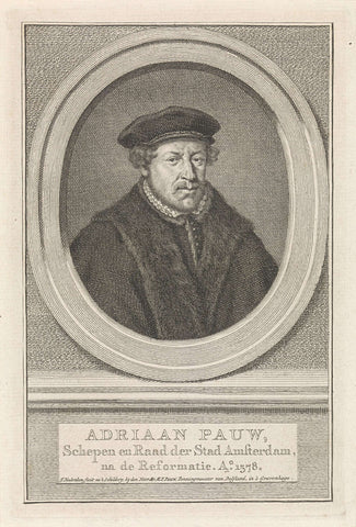 Portrait of Adriaan Pauw, Jacob Houbraken, 1796 Canvas Print