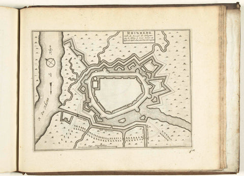 Map of Rheinberg, 1726, anonymous, 1726 Canvas Print