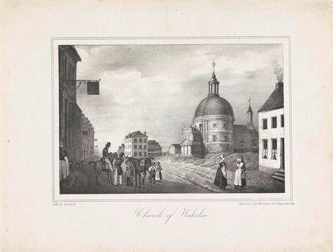 Saint Joseph's Church at Waterloo, H. Gérard (possibly), 1842 Canvas Print