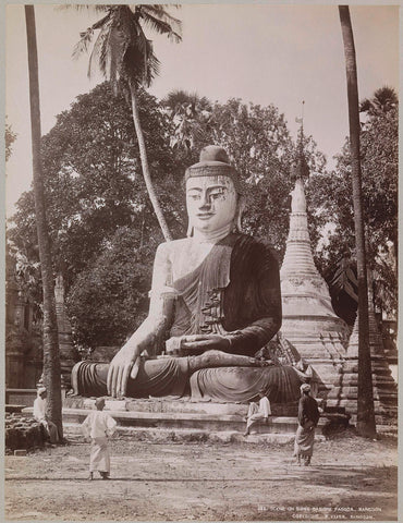 Large Buddha statue, P. Klier, c. 1895 - c. 1915 Canvas Print