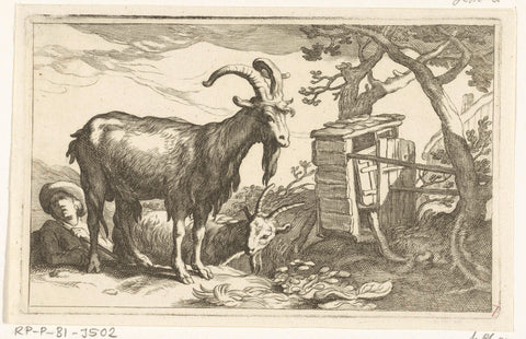 Geiten, Frederick Bloemaert, after 1635 - 1670 Canvas Print