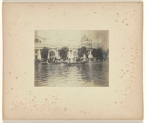 Boats with Italians and Irish at the World's Fair in St. Louis (Louisiana Purchase Exposition), 1904, Jan Schüller (attributed to), 1904 Canvas Print