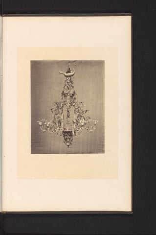 Wrought iron chandelier from the St. Peter's Church in Bastogne, exhibited at an exhibition on religious objects from the Middle Ages and Renaissance in 1864 in Mechelen, Joseph Maes, 1864 Canvas Print