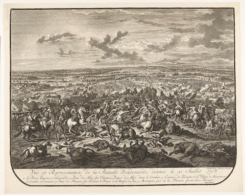 Battle of Oudenaarde, 1708, Jan van Huchtenburg, 1727 - 1729 Canvas Print