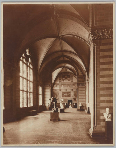 Front hall seen to the east around 1908, 1904 - 1910 Canvas Print