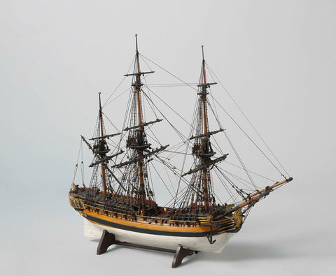 Model of a 24-Gun Frigate, anonymous, 1780 - 1830 Canvas Print