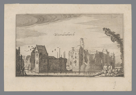 View of the ruins of Waardenburg Castle, Jan van de Velde (II), 1616 Canvas Print