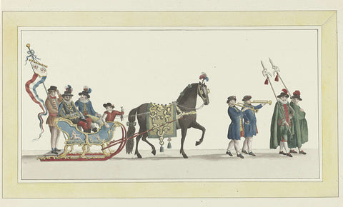 Fifth sled, Abraham Delfos, 1776 Canvas Print