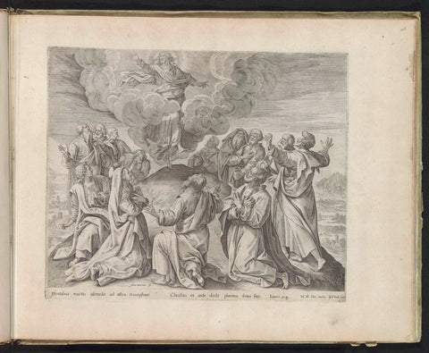 Ascension, Antonie Wierix (II), 1585 Canvas Print