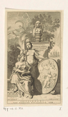 Waarheid toont een schrijfster de geboorte van Venus, Gilliam van der Gouwen, 1688 Canvas Print