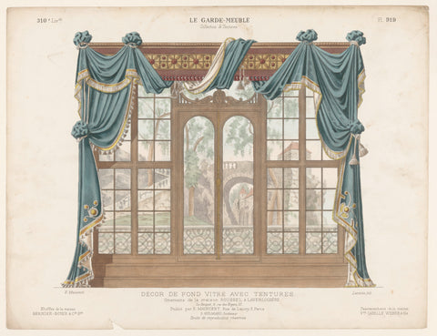 Windows with curtains, Léon Laroche, c. 1885 - c. 1895 Canvas Print