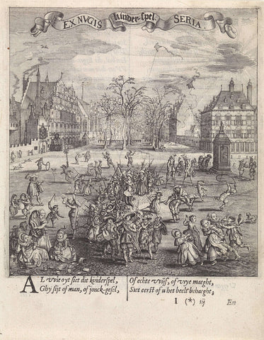 Kinderspelen te Den Haag, Jan Hendriksz. Verstraelen, 1625 Canvas Print