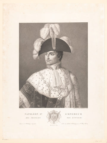 Portret van Napoleon I Bonaparte, Antoine Achille Bourgeois de la Richardière, 1805 Canvas Print