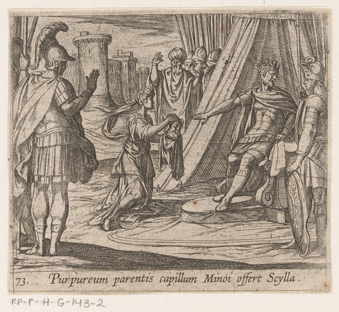 Scyila rejected by Minos, Antonio Tempesta, 1606 - 1638 Canvas Print