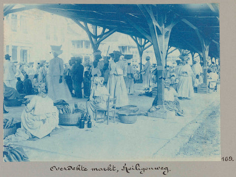 Overdekte markt, Heiligenweg, Hendrik Doijer (attributed to), 1906 - 1913 Canvas Print