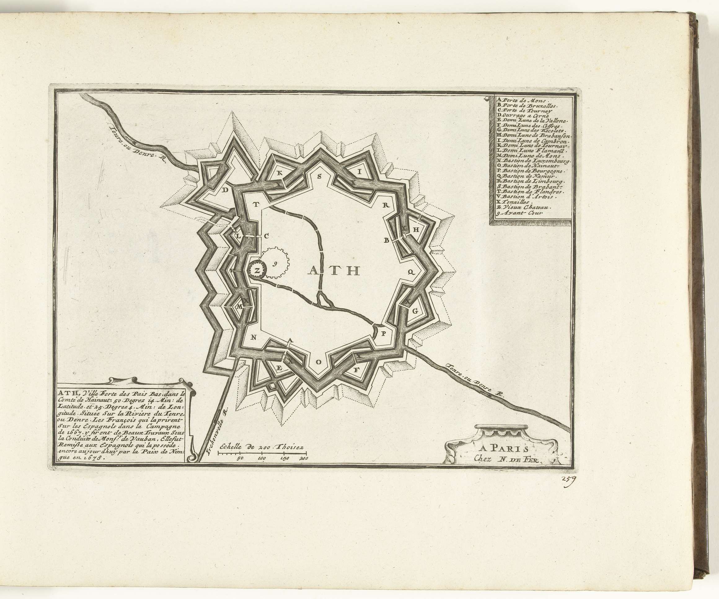 Map of Ath, 1726, anonymous, 1726 | CanvasPrints.com