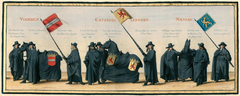 The funeral procession of Frederik Hendrik, plate no. 17, Pieter Nolpe, 1651 Canvas Print