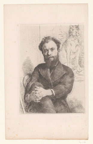 Portrait of Ludovic Napoleon, Comte Lepic, Marcellin Gilbert Desboutin, 1876 Canvas Print