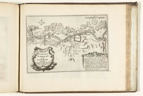 Map of the surroundings of Trier, 1726, anonymous, 1726 Canvas Print