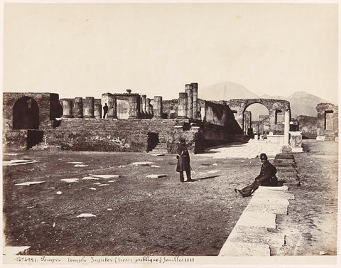 Tempel van Jupiter in Pompeï, Italië, anonymous, 1851 - 1900 Canvas Print