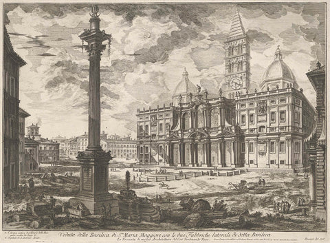 Santa Maria Maggiore Rome, Giovanni Battista Piranesi, 1748-1778 Canvas Print