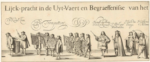 Funeral procession of William Frederick, Count of Nassau-Dietz (sheet 3), 1665, Michel Noé, 1666 Canvas Print