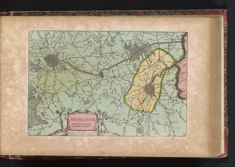 Map of the glory Mechelen, anonymous, 1735 Canvas Print