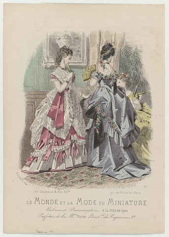 Le Monde et la Mode en Miniature, 1873, No. 30 : Rubans et Passementeri (...), A. Bodin, 1873 Canvas Print