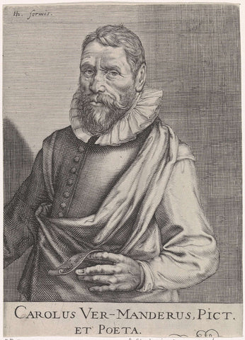 Portrait of Karel van Mander, Andries Jacobsz. Stock, 1610 Canvas Print