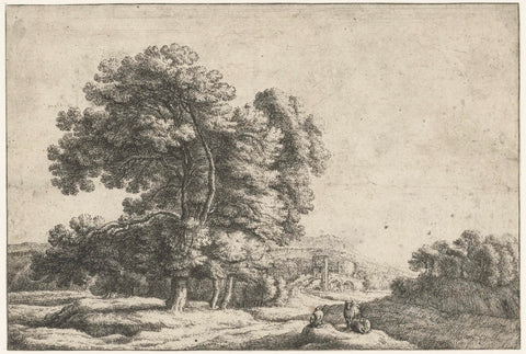 Landscape with a Shepherd, Gilles Neyts, 1643 - 1681 Canvas Print