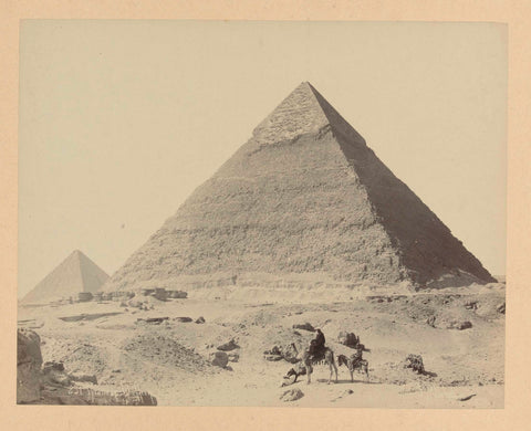 De piramide van Cheffren, Pascal Sébah, c. 1888 - c. 1898 Canvas Print