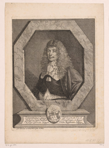 Portret van Christoph Karl Wölcker, Georg Christoph Eimmart (II), 1669 Canvas Print