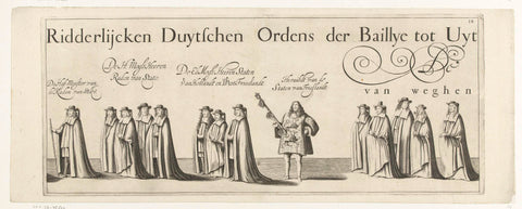 Funeral procession of William Frederick, Count of Nassau-Dietz (sheet 14), 1665, Michel Noé, 1666 Canvas Print